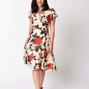 Unique Vintage Formosa 1940s swing dress